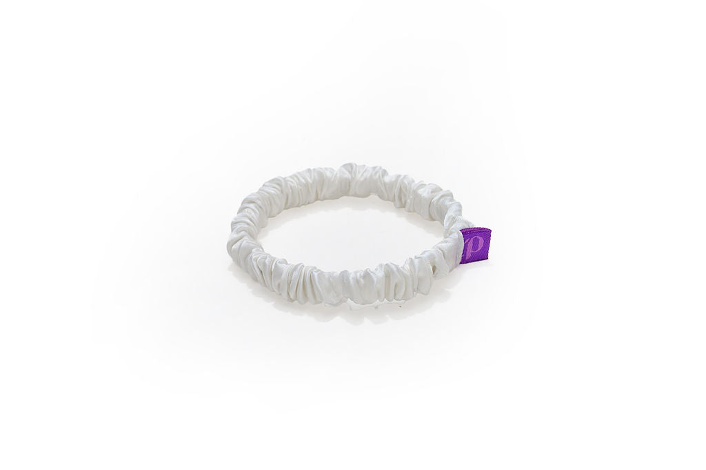 Pretties Scented Hair Ties | 100% French Lavender Essential Oils | Pk of 5 | All White